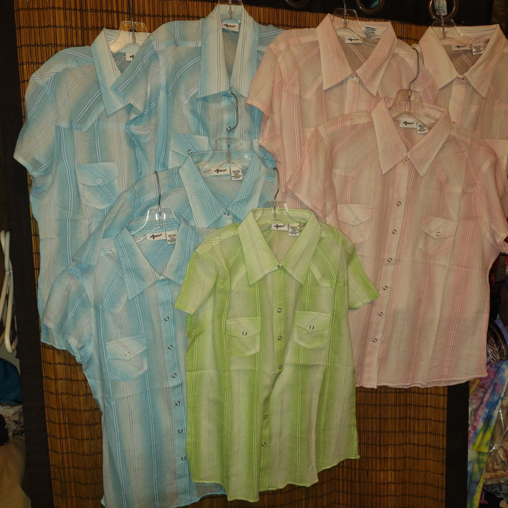 NEW Junior Girls Plaid Button-Up Shirt - Blue, Green, Pink